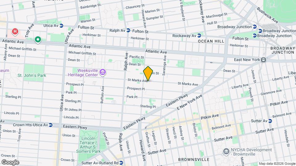 1474 St Marks Ave Map and Location Details