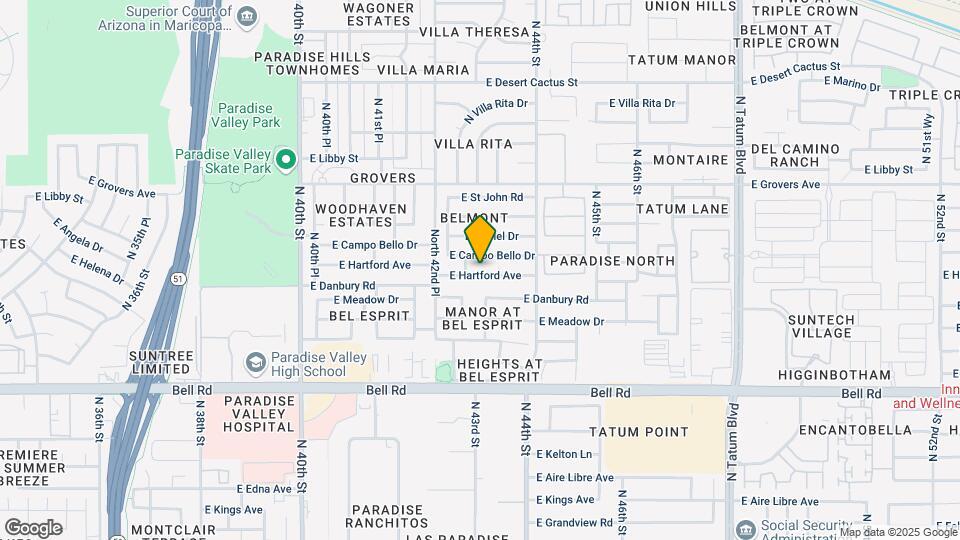 4334 E Hartford Ave Map and Location Details