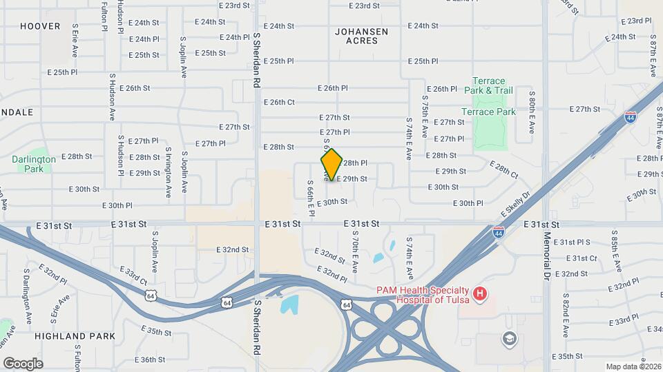2907 S 67th E Ave Map and Location Details