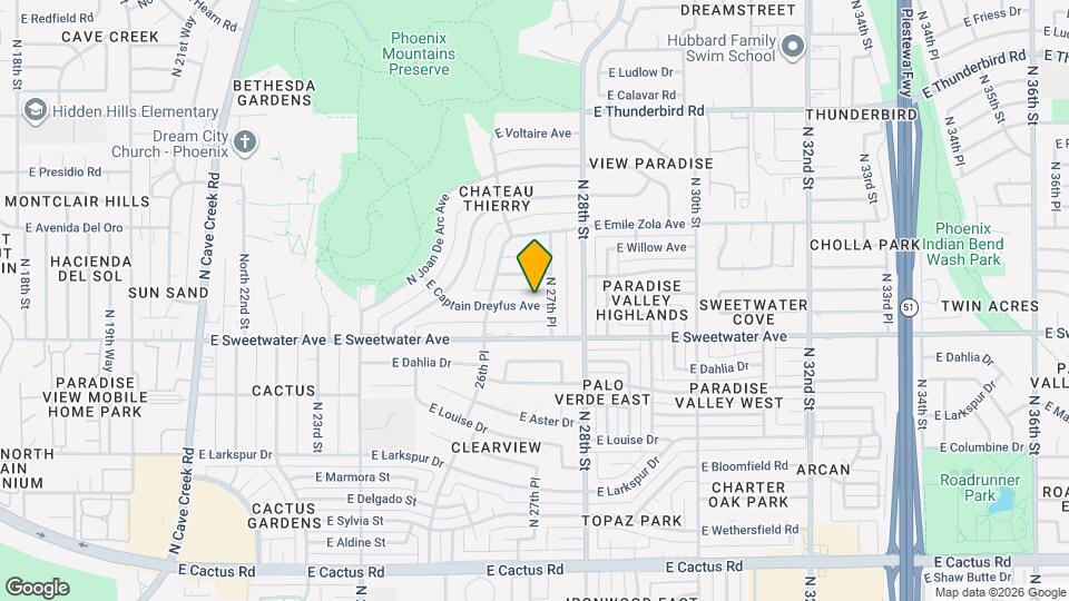 2640 E Captain Dreyfus Ave Mapa y Detalles de la Ubicación