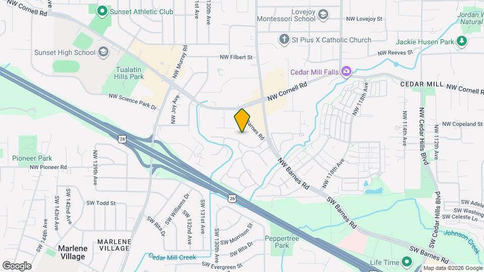 12632 NW Barnes Rd Map and Location Details