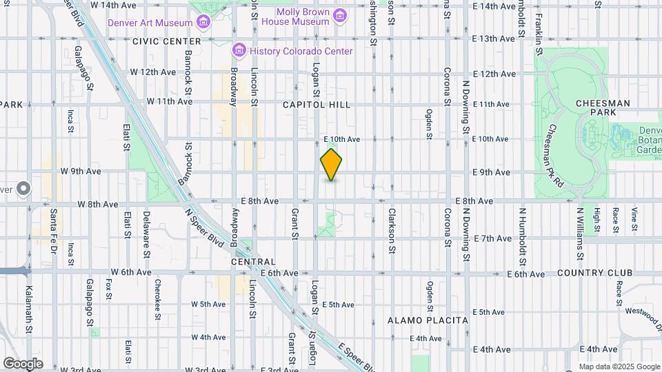 855 Pennsylvania St Map and Location Details