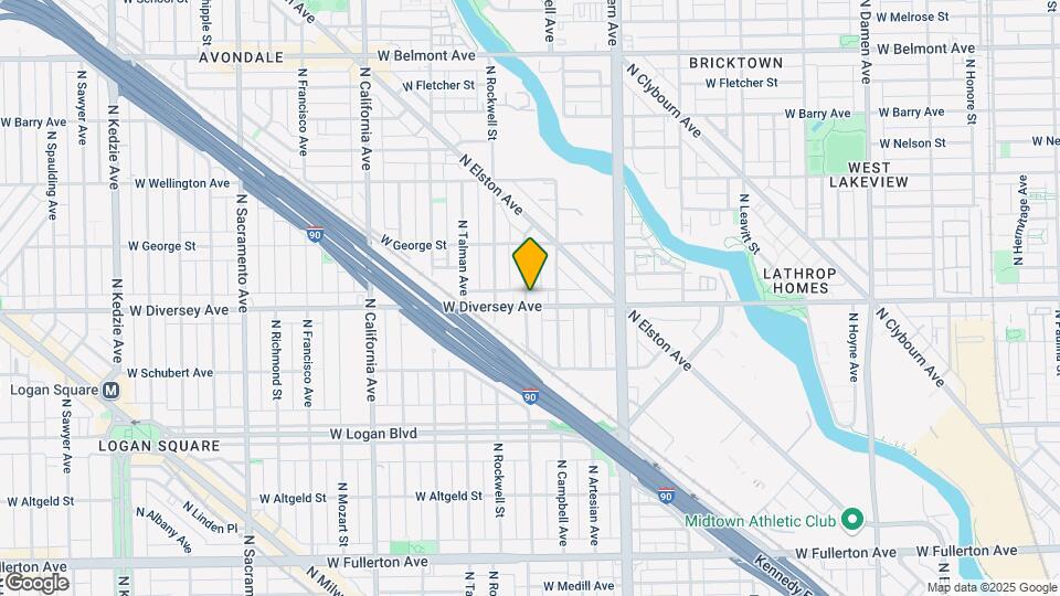 2508 W Diversey Ave, Unit 4E Map and Location Details