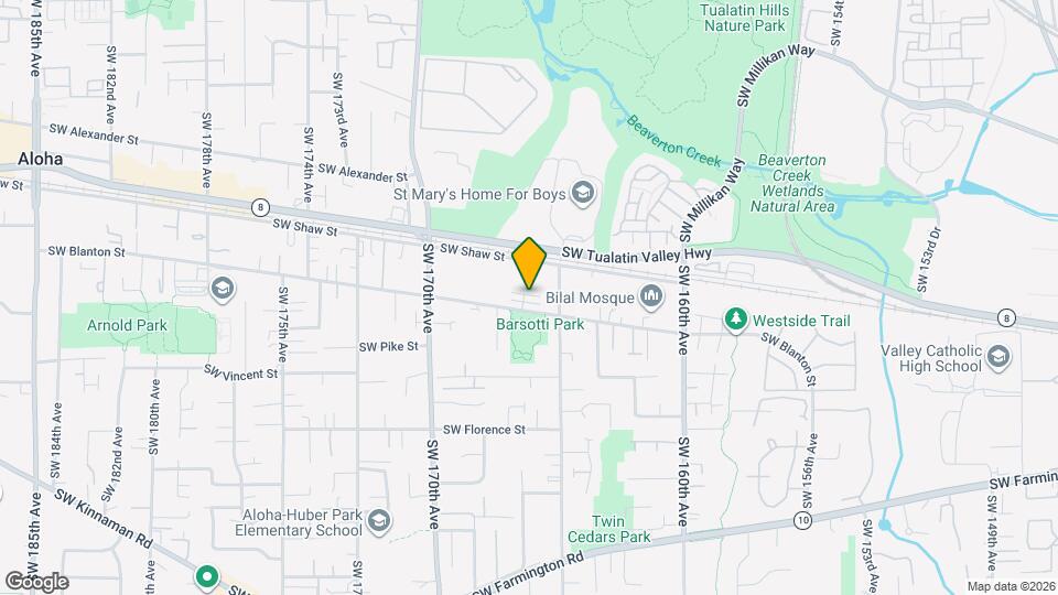 16606 Southwest Barsotti Street Map and Location Details