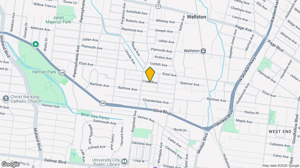 6622 Crest Ave Map and Location Details