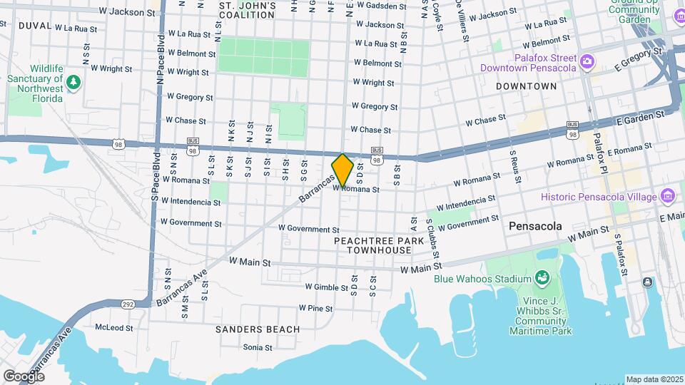 1191 W Romana St Map and Location Details