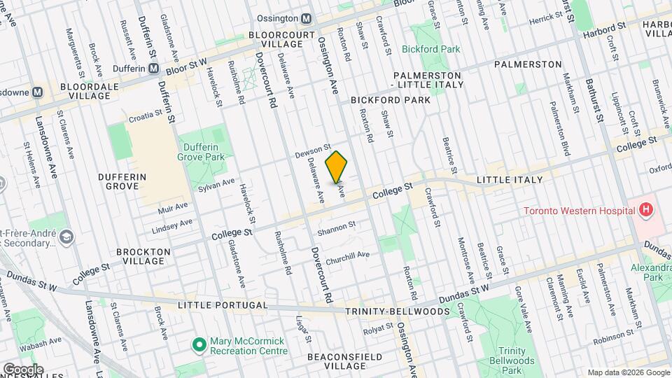 14 Concord Ave Map and Location Details