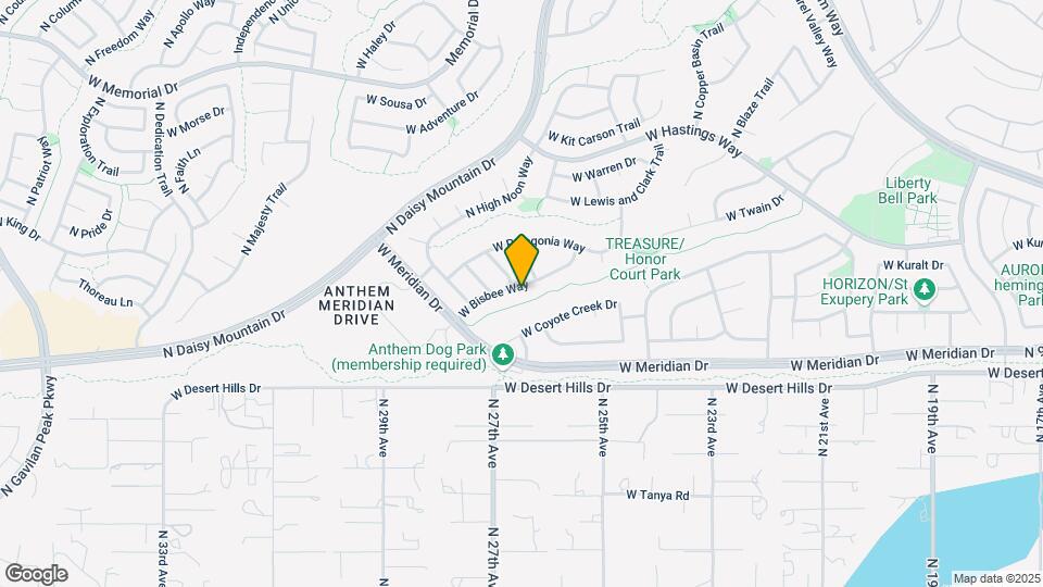 2633 W Bisbee Way Map and Location Details