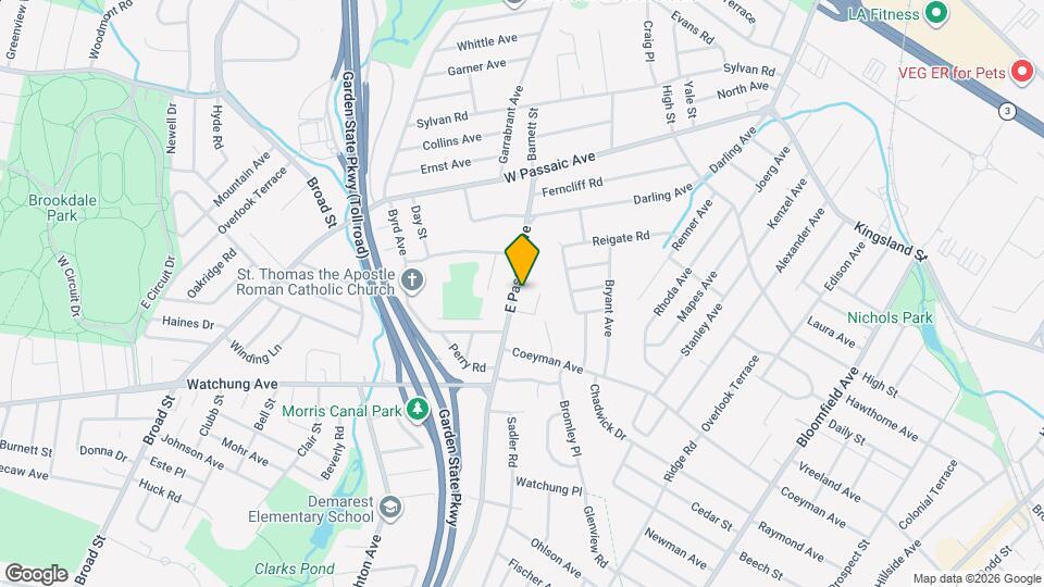 625 E Passaic Ave Map and Location Details