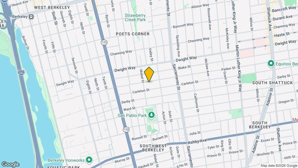 1316 Parker St Map and Location Details