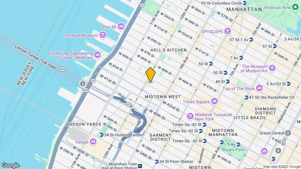 459 West 43rd Street Map and Location Details