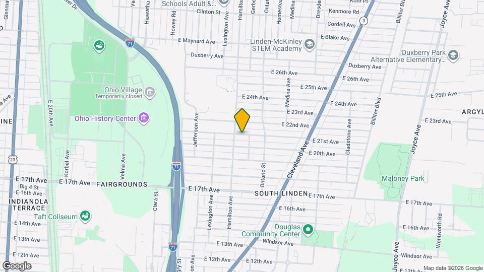 1097 E 21st Ave Map and Location Details