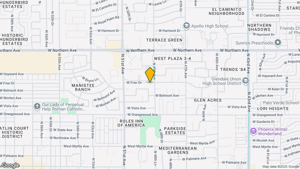 4913 W Frier Dr Mapa y Detalles de la Ubicación