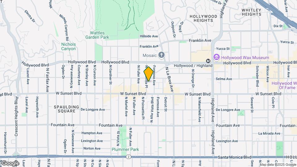 1540 N Poinsettia Pl Mapa y Detalles de la Ubicación