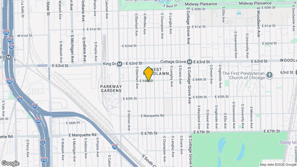 6409 S Rhodes Ave, Unit 2nd FL Mapa y Detalles de la Ubicación