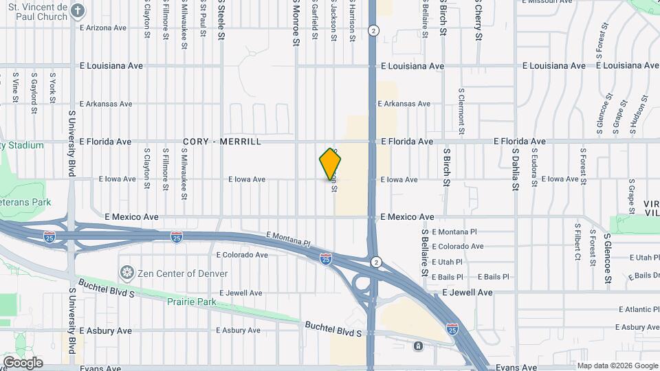 1617 S Jackson St Map and Location Details