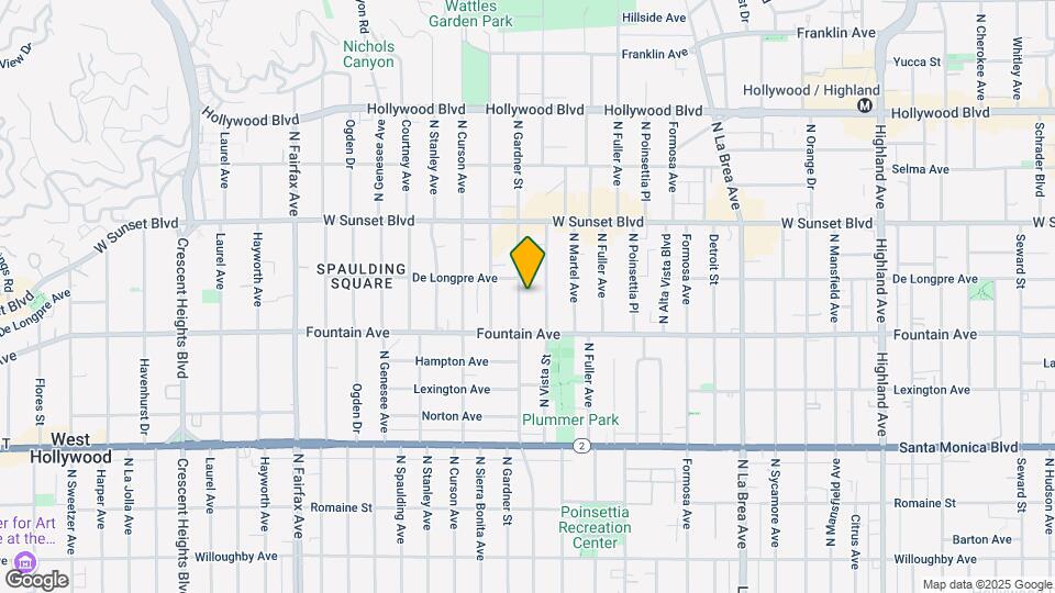 1338 N Gardner St Map and Location Details