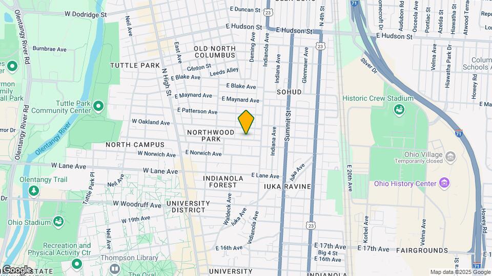 208 E Northwood Ave Map and Location Details