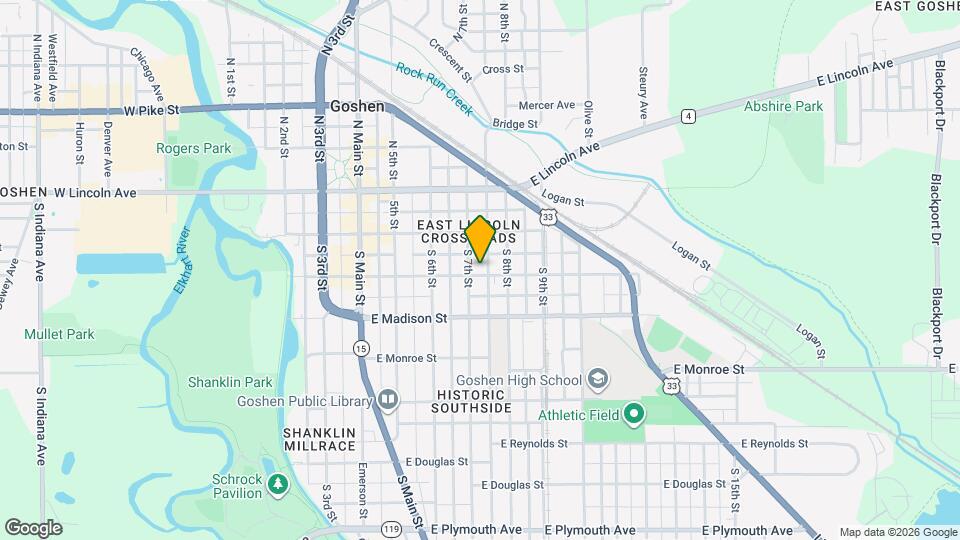 405 E Jefferson St Map and Location Details