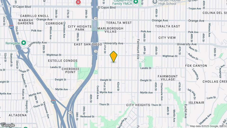 3729 Marlborough Ave Map and Location Details