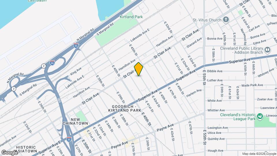 1380 E 43rd St, Unit UP Map and Location Details