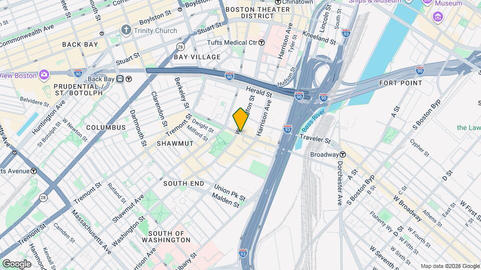 105 E Berkeley St, Unit 316B Map and Location Details