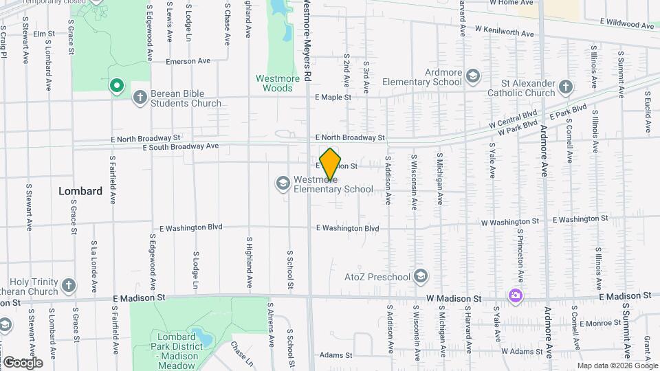 1026 E Woodrow Ave Map and Location Details