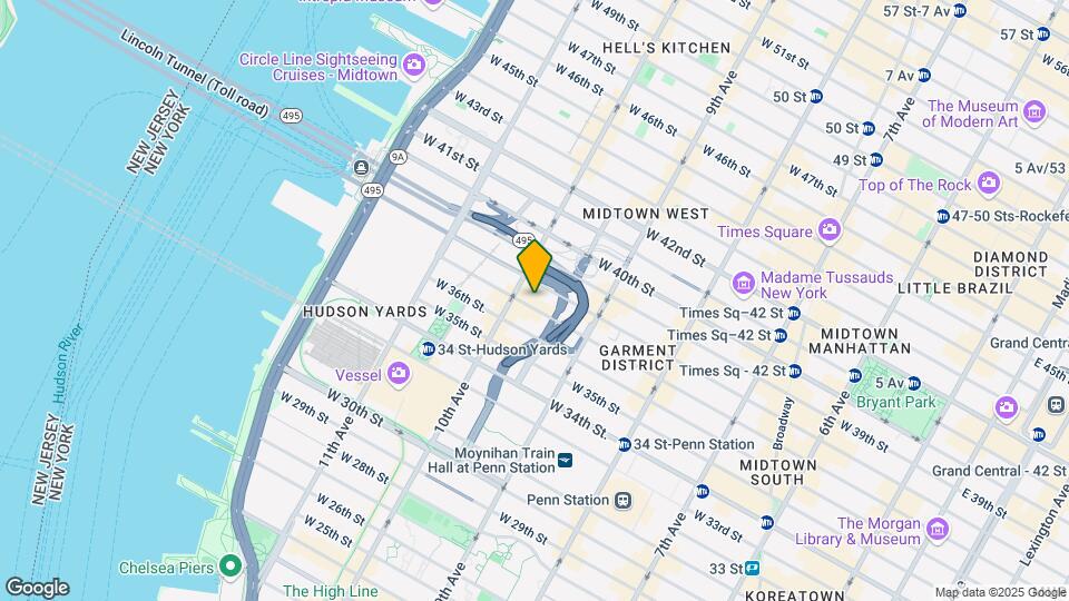 447 W 37th St Mapa y Detalles de la Ubicación