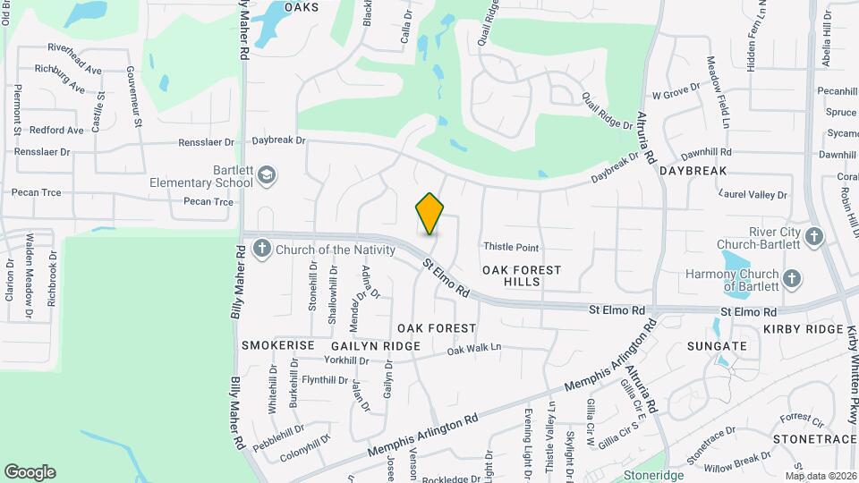 3857 Oak Forest Dr Map and Location Details