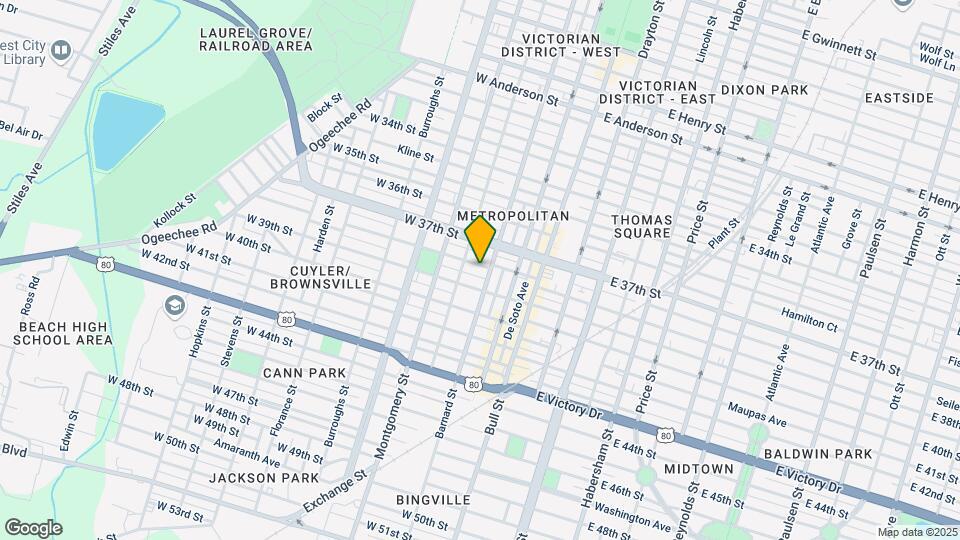 207 W 38th St Map and Location Details