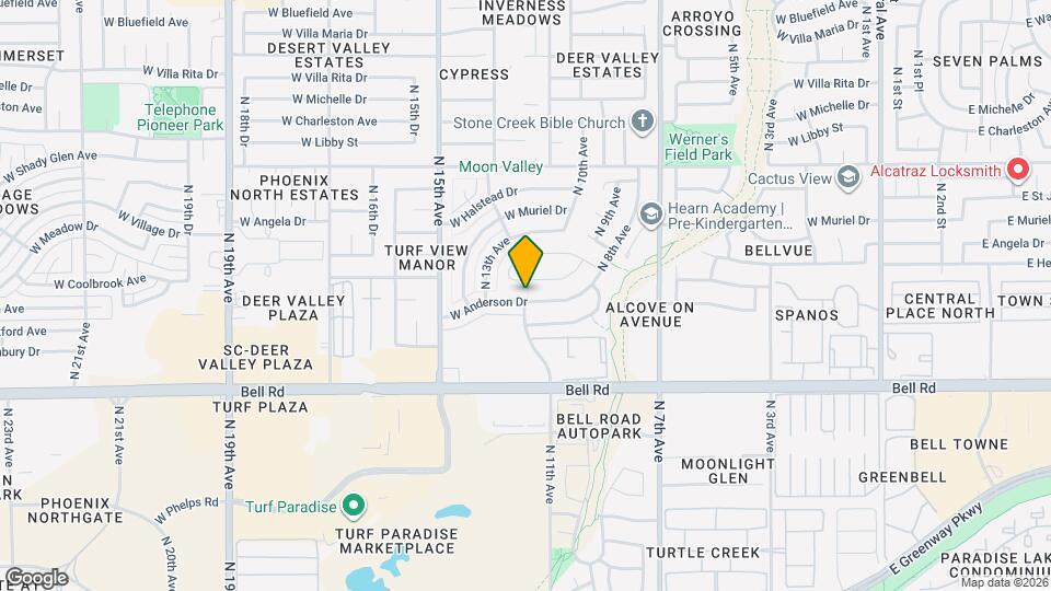 1102 W Anderson Dr Map and Location Details