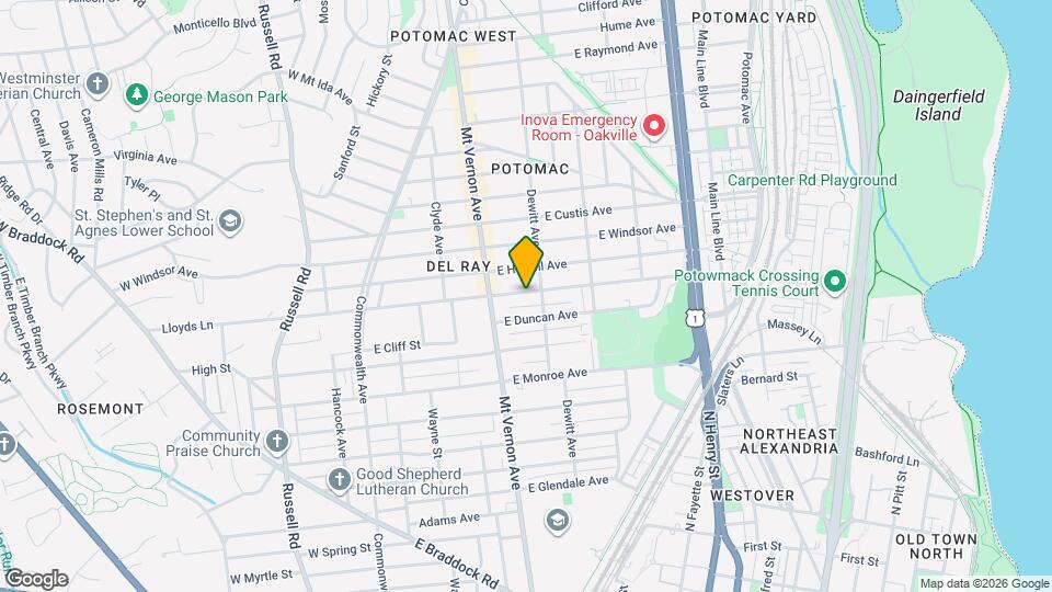 215 E Bellefonte Ave, Unit 1 Map and Location Details