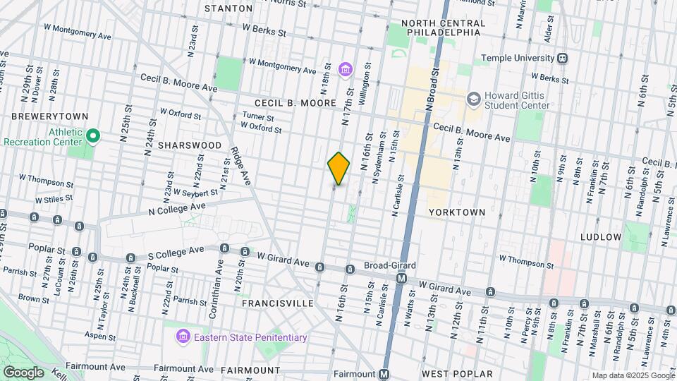 1419 N 17th St Map and Location Details