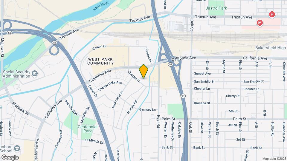 Furnished Studio-Bakersfield - Chester Lane Map and Location Details