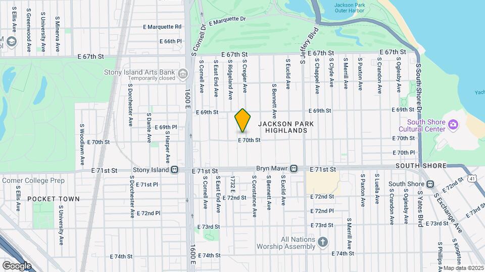 1730 E 70th St Mapa y Detalles de la Ubicación