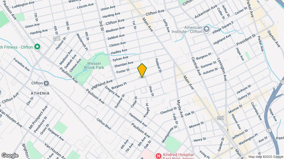 225 Burgess Pl Mapa y Detalles de la Ubicación