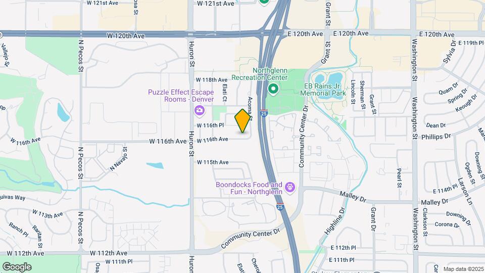 325 W 116th Ave Map and Location Details