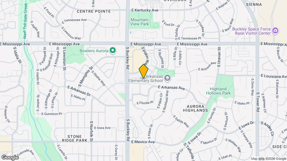 17072 E Wyoming Dr Map and Location Details