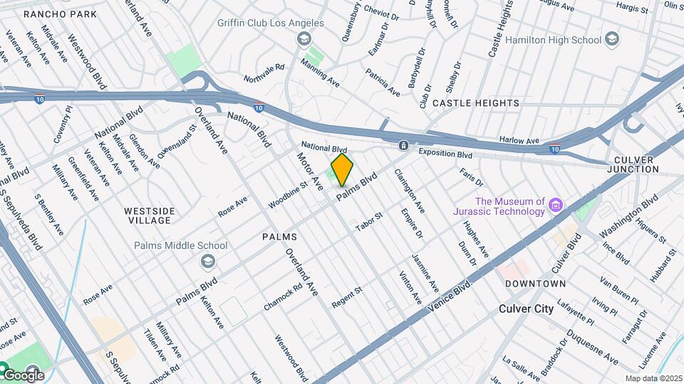 10303 Palms Blvd Mapa y Detalles de la Ubicación