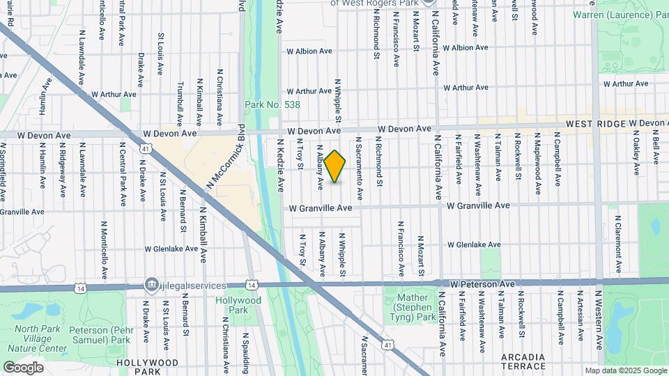 6230 N Whipple St Map and Location Details