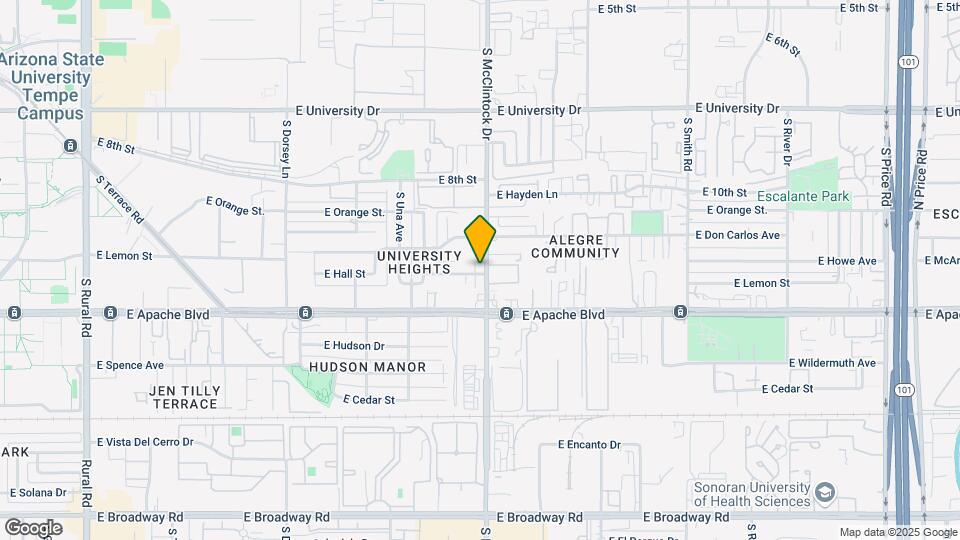 1122 S McClintock Dr Map and Location Details