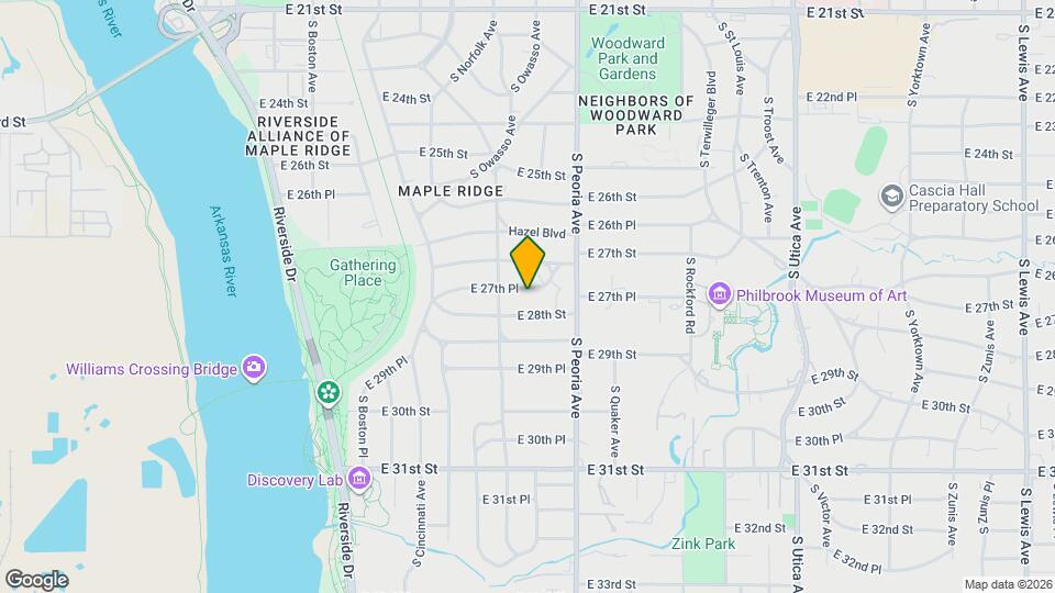 1224 E 27th Pl Map and Location Details