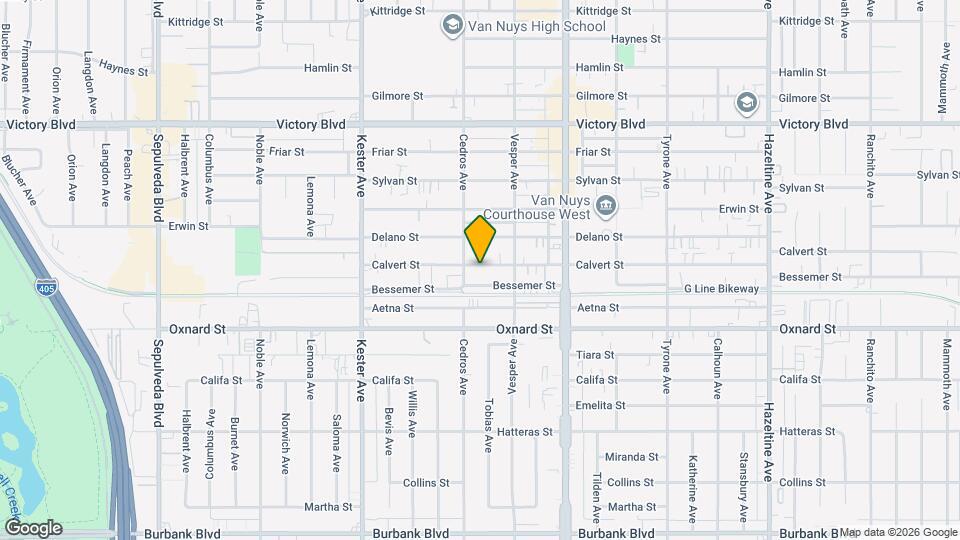 14642 Calvert St Mapa y Detalles de la Ubicación