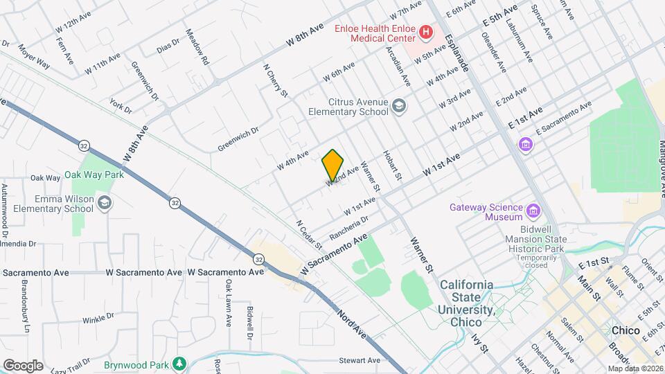 703 W 2nd Ave Map and Location Details