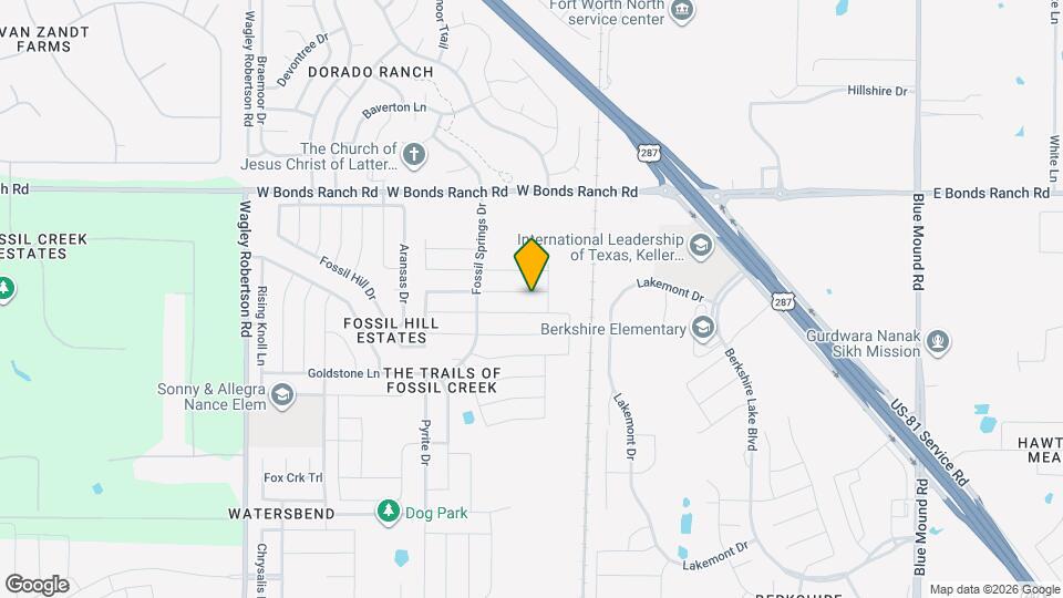 313 Lead Creek Dr Map and Location Details