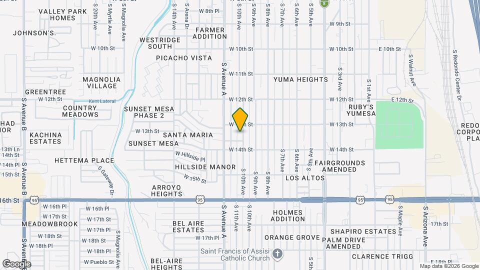 1318 S 10th Ave Map and Location Details