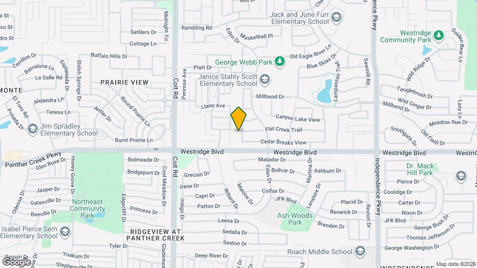 1404 Pillar Bluff Way Map and Location Details