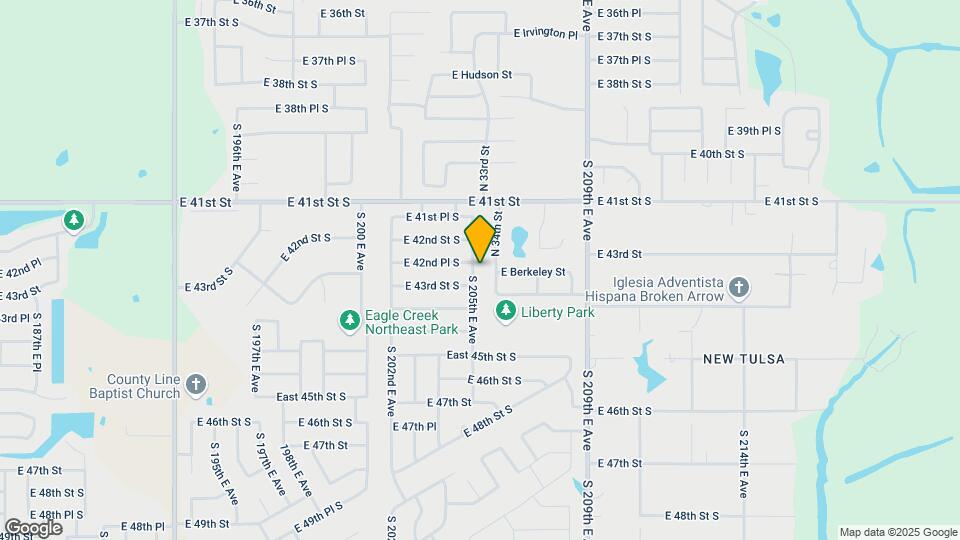 4249 S 205th E Ave Map and Location Details