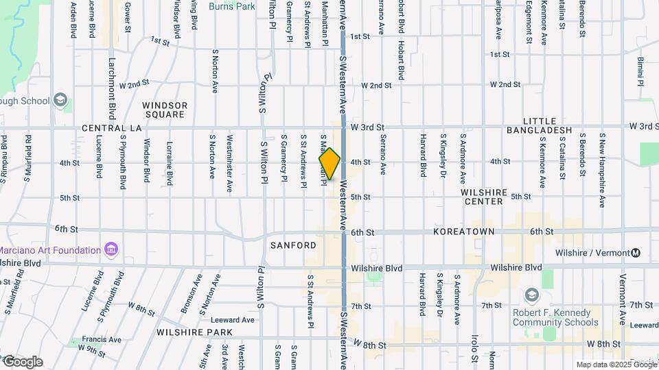 438 S Manhattan Pl Map and Location Details