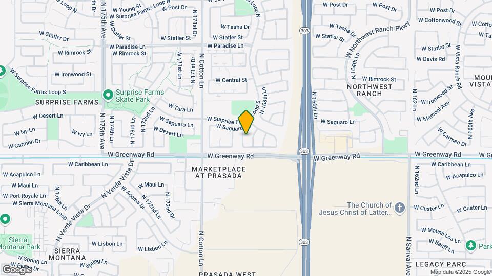 15421 N 169th Ln Map and Location Details